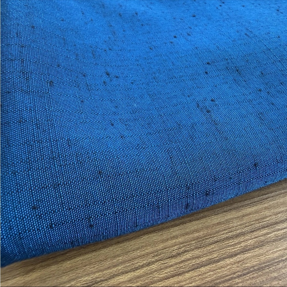 Vintage Blue Slub Apparel Fabric Textured Woven 1 yard + 12" L x 66" W